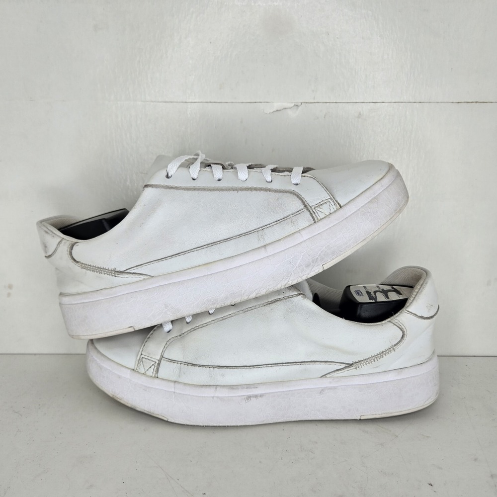Kizik Vegas Walking Shoes Sneakers Mens Size 8.5 White Leather Casual Lace Up - Picture 9 of 11